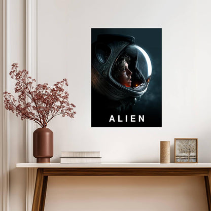 Alien 1979 Movie Poster | Ellen Ripley in a Space Helmet - Movies & TV Poster