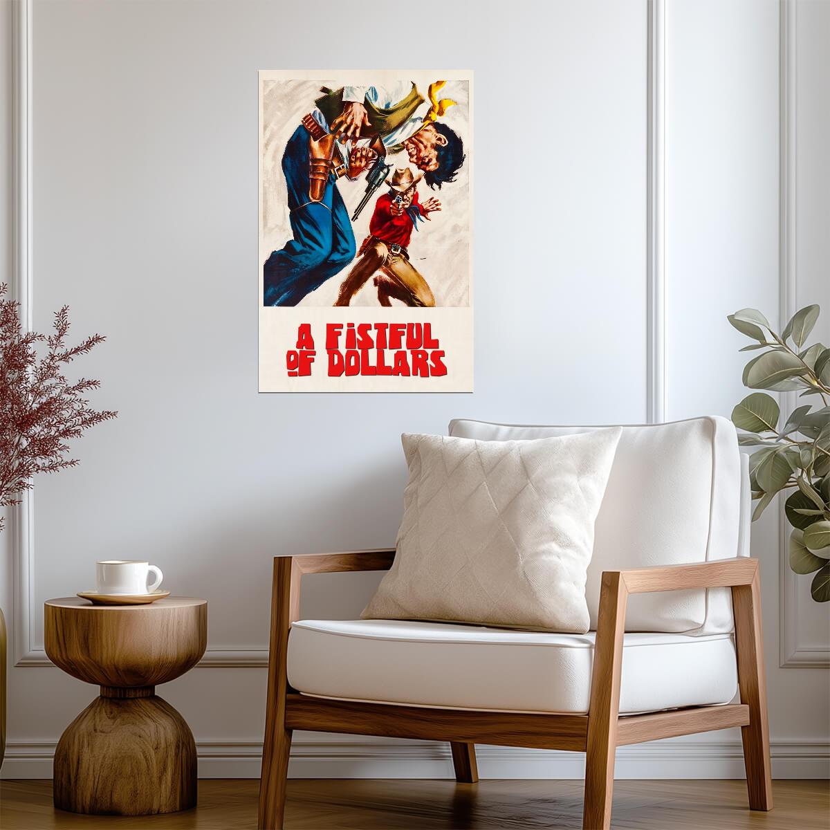 A Fistful of Dollars Poster | Illustrated Western Shootout - Movies & TV Poster
