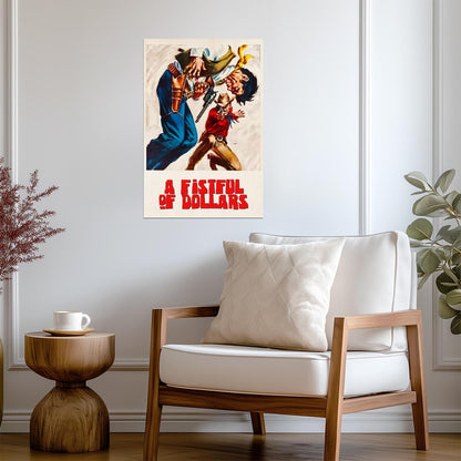 A Fistful of Dollars Poster | Illustrated Western Shootout - Movies & TV Poster