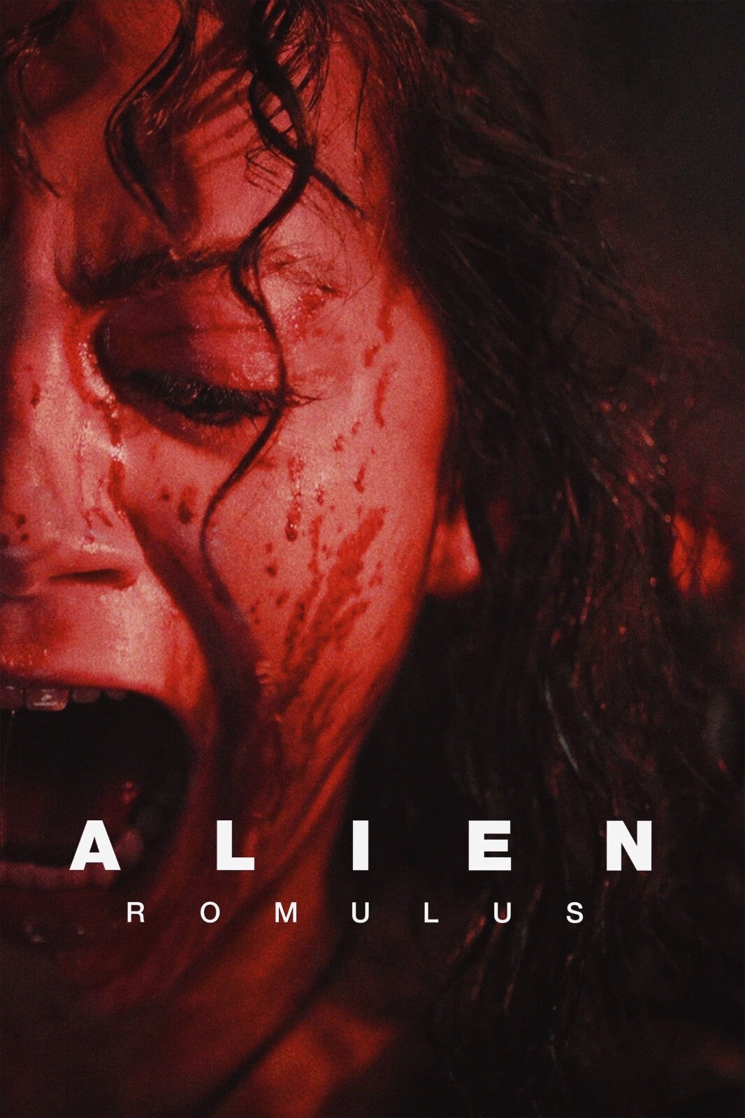 Alien Romulus Movie Poster | Bloodied Face Portrait - Movies & TV Poster