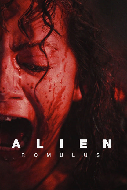 Alien Romulus Movie Poster | Bloodied Face Portrait - Movies & TV Poster
