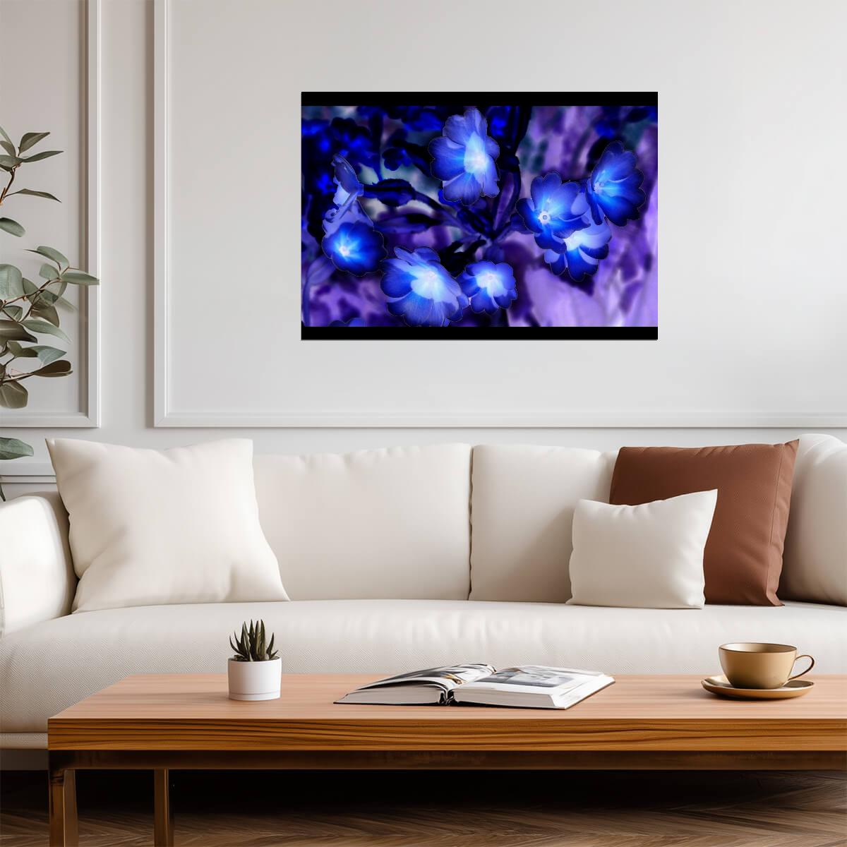 Avatar 2009 Movie Poster | Glowing Blue Pandora Flowers - Movies & TV Poster