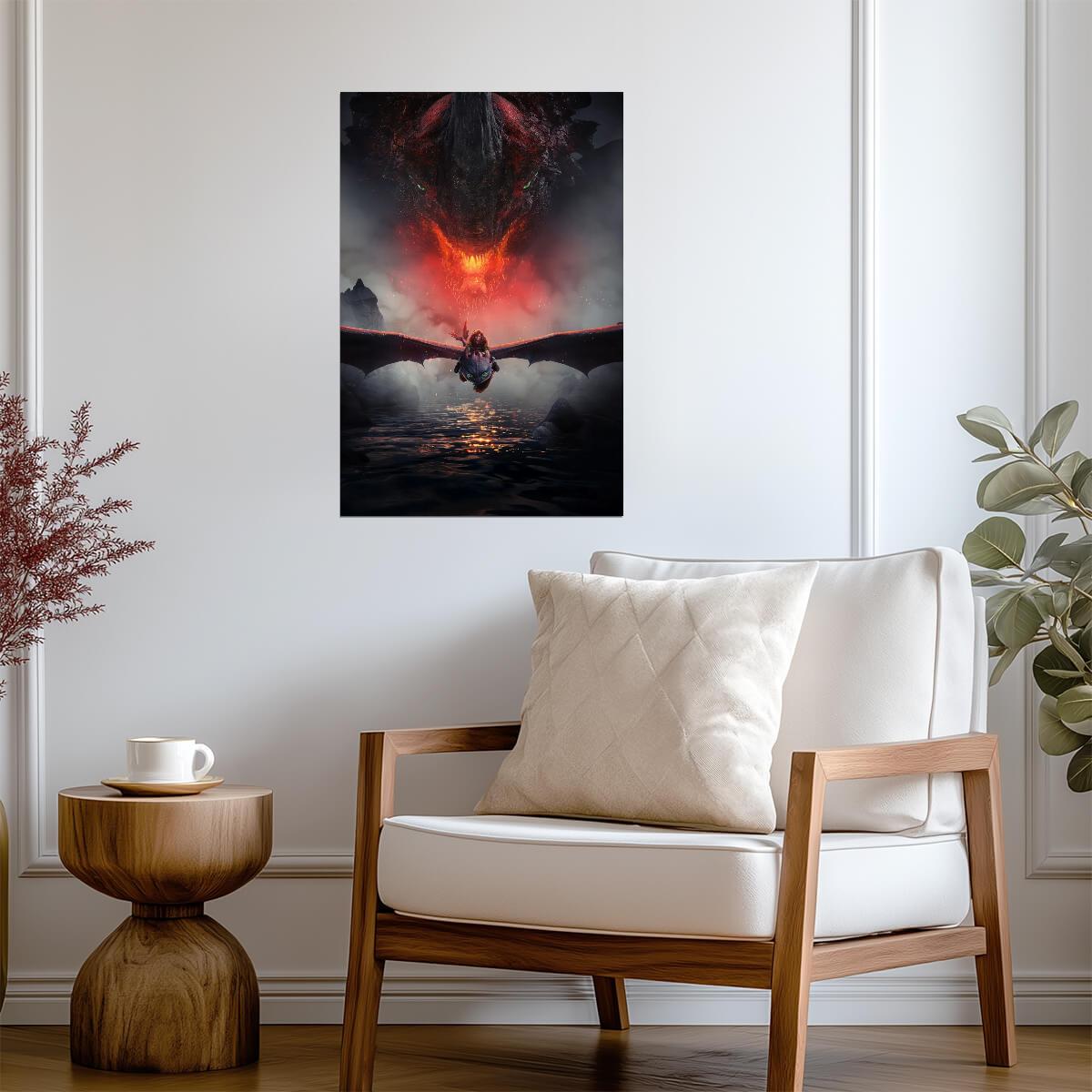 How to Train Your Dragon 2025 Movie Poster | Escaping the Red Death - Movies & TV Poster
