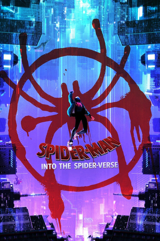 Spider-Man Into the Spider-Verse Movie Poster | Miles over the Spider Emblem - Movies & TV Poster
