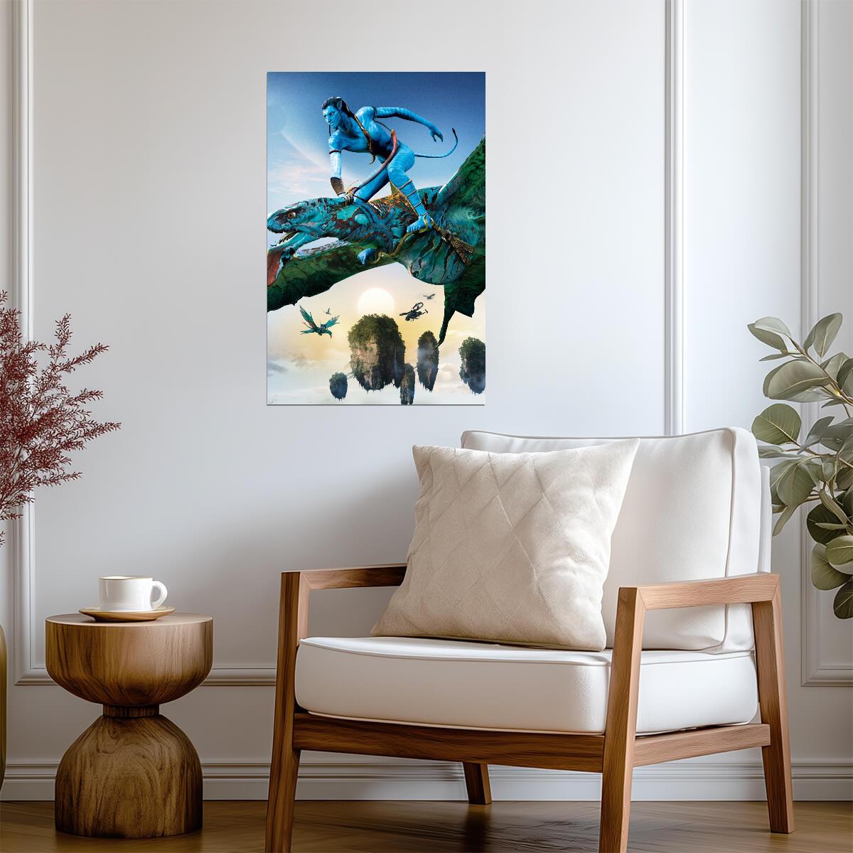 Avatar 2009 Movie Poster | Neytiri Riding a Banshee - Movies & TV Poster