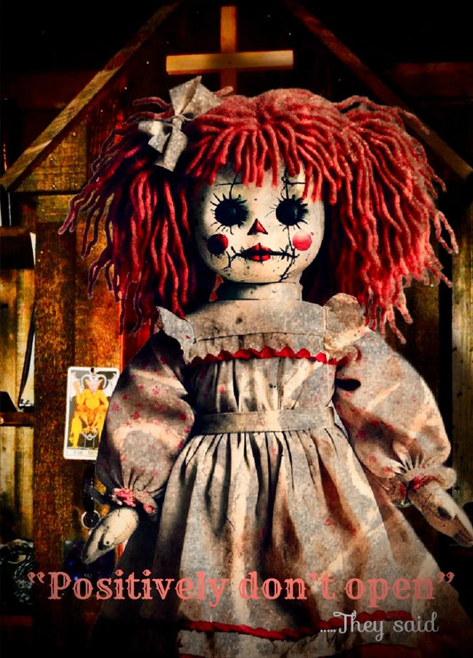 Annabelle Rag Doll Poster | Crosses and Candles - Graphic & Art Poster