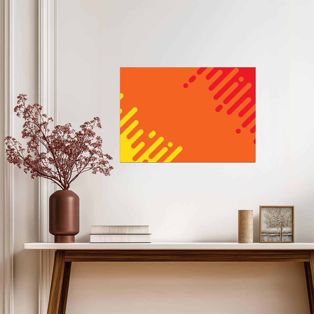 Orange and Yellow Geometric Poster | Abstract Wall Art Print - Graphic & Art Poster