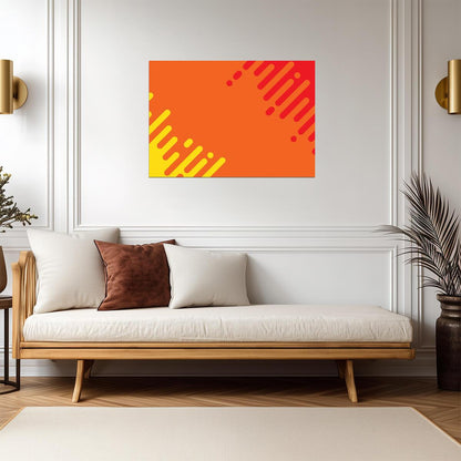 Orange and Yellow Geometric Poster | Abstract Wall Art Print - Graphic & Art Poster