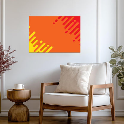 Orange and Yellow Geometric Poster | Abstract Wall Art Print - Graphic & Art Poster