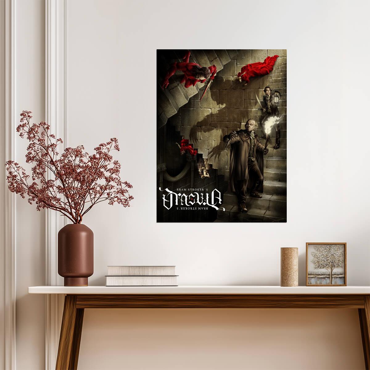 Bram Stoker's Dracula 1992 Movie Poster | Vampire on a Spiral Staircase - Movies & TV Poster