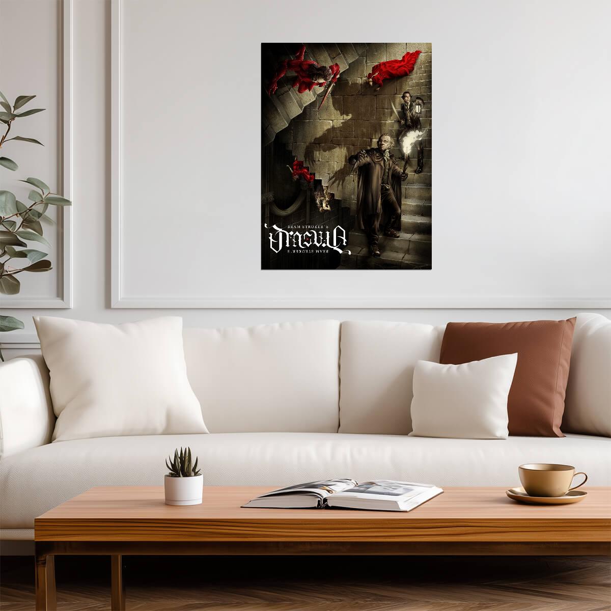 Bram Stoker's Dracula 1992 Movie Poster | Vampire on a Spiral Staircase - Movies & TV Poster
