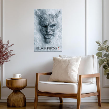 Black Phone 2 Movie Poster | The Grabber Mask Covered in Frost - Movies & TV Poster