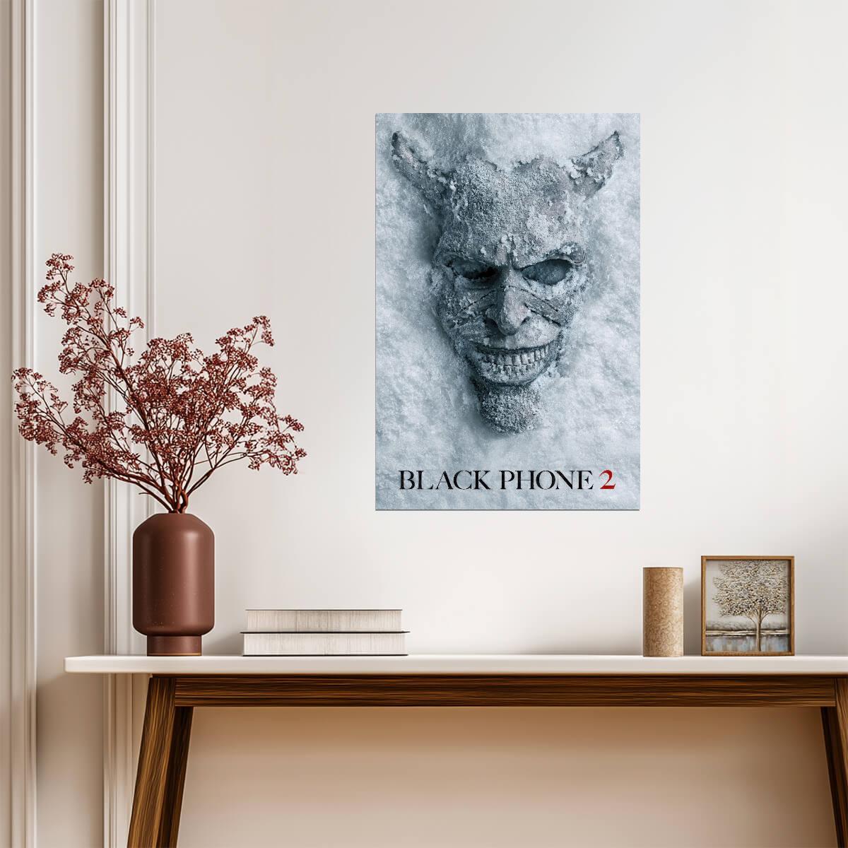 Black Phone 2 Movie Poster | The Grabber Mask Covered in Frost - Movies & TV Poster