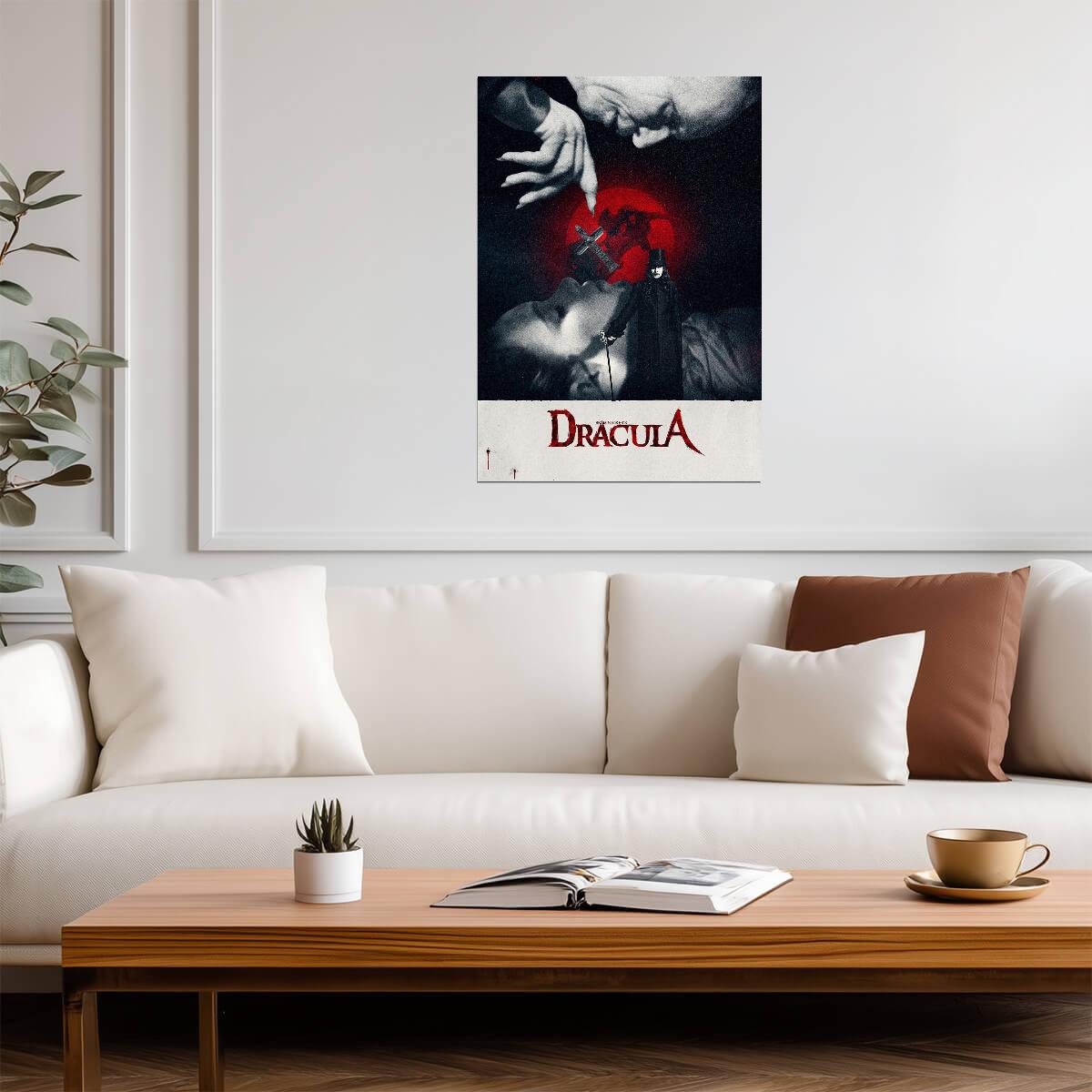 Bram Stoker's Dracula 1992 Movie Poster | Lovers Beneath a Red Moon - Movies & TV Poster