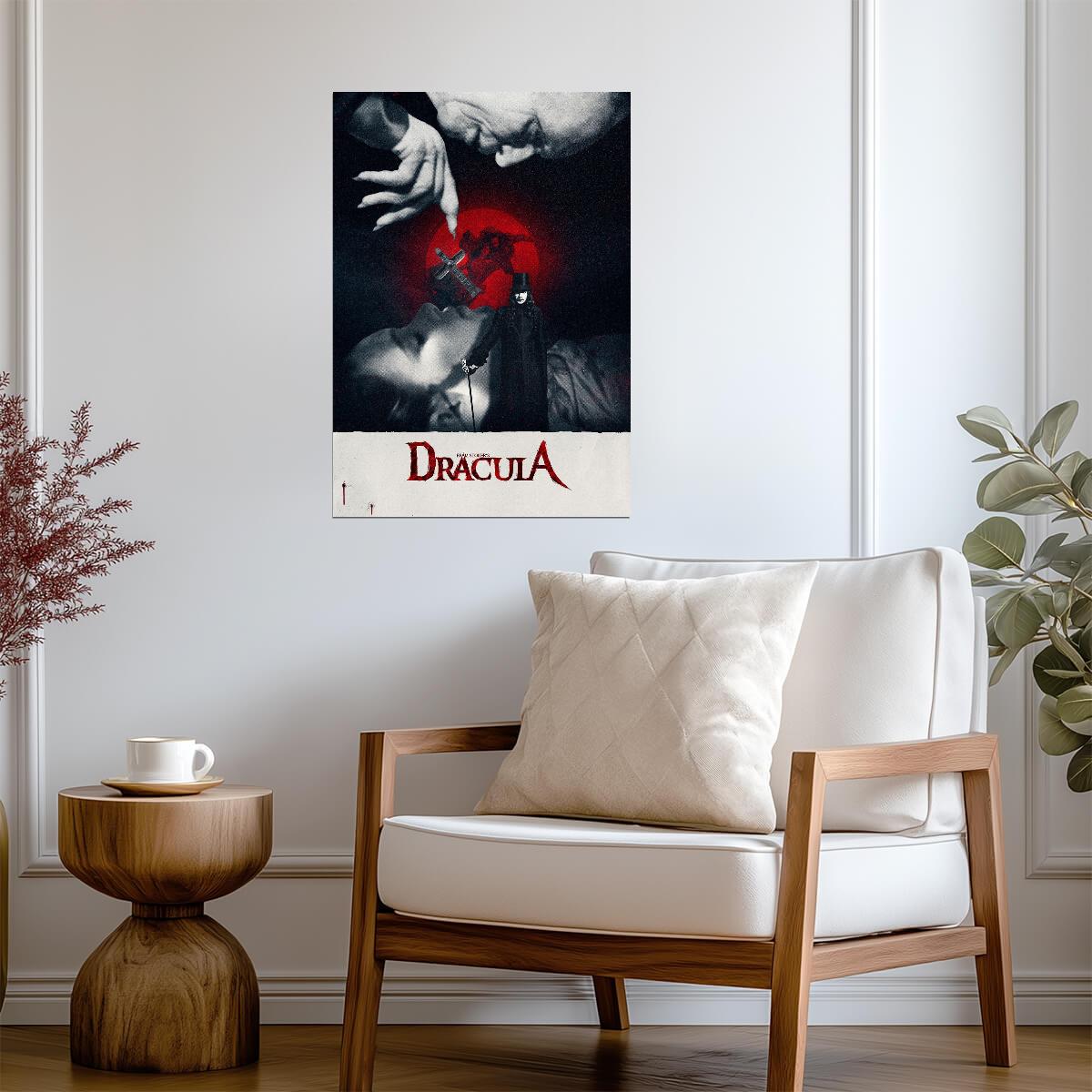 Bram Stoker's Dracula 1992 Movie Poster | Lovers Beneath a Red Moon - Movies & TV Poster