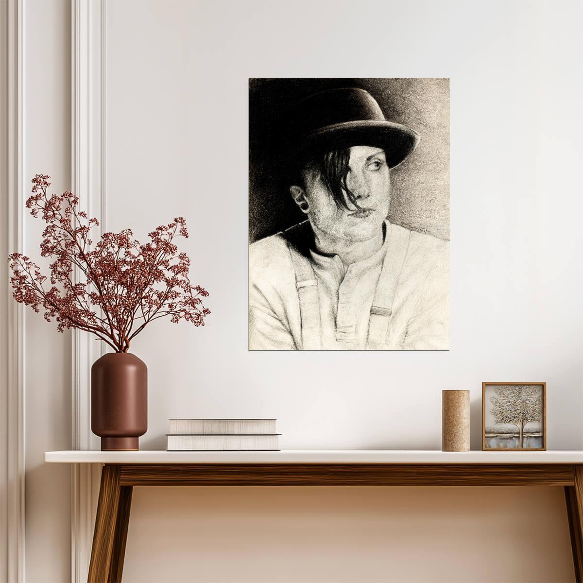 A Clockwork Orange Poster | Alex in a Bowler Hat Portrait Drawing - Movies & TV Poster