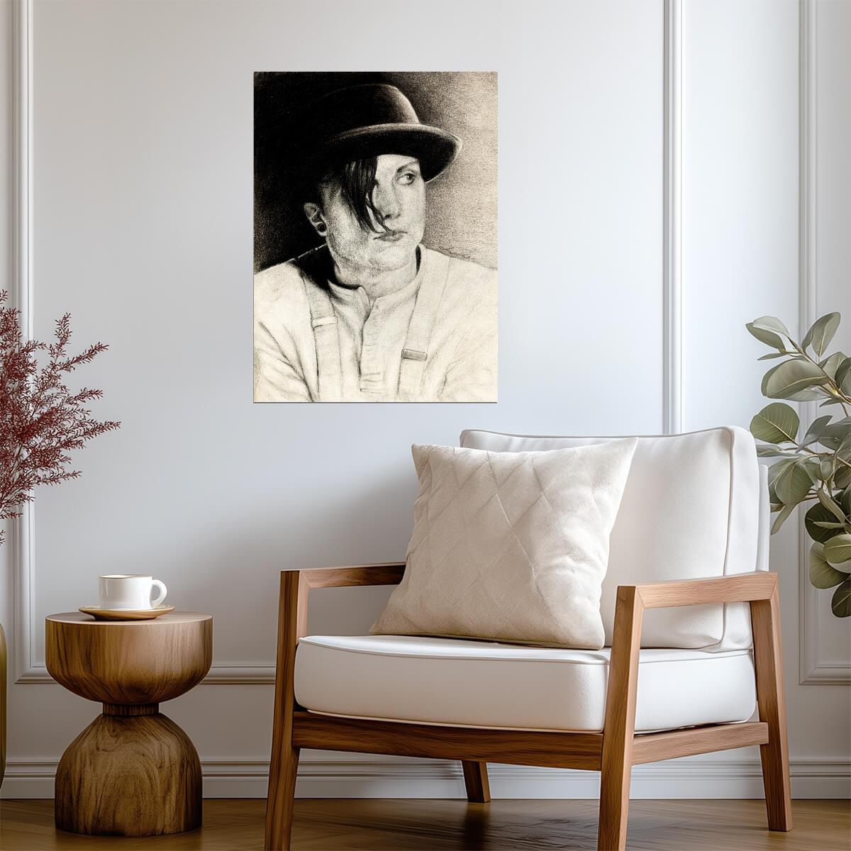 A Clockwork Orange Poster | Alex in a Bowler Hat Portrait Drawing - Movies & TV Poster