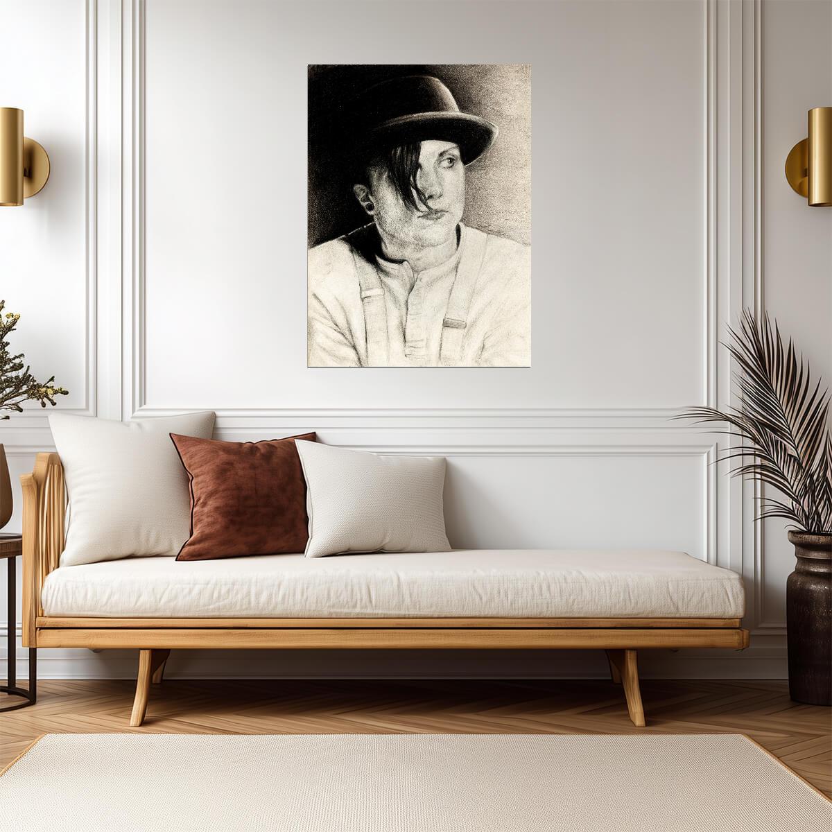 A Clockwork Orange Poster | Alex in a Bowler Hat Portrait Drawing - Movies & TV Poster