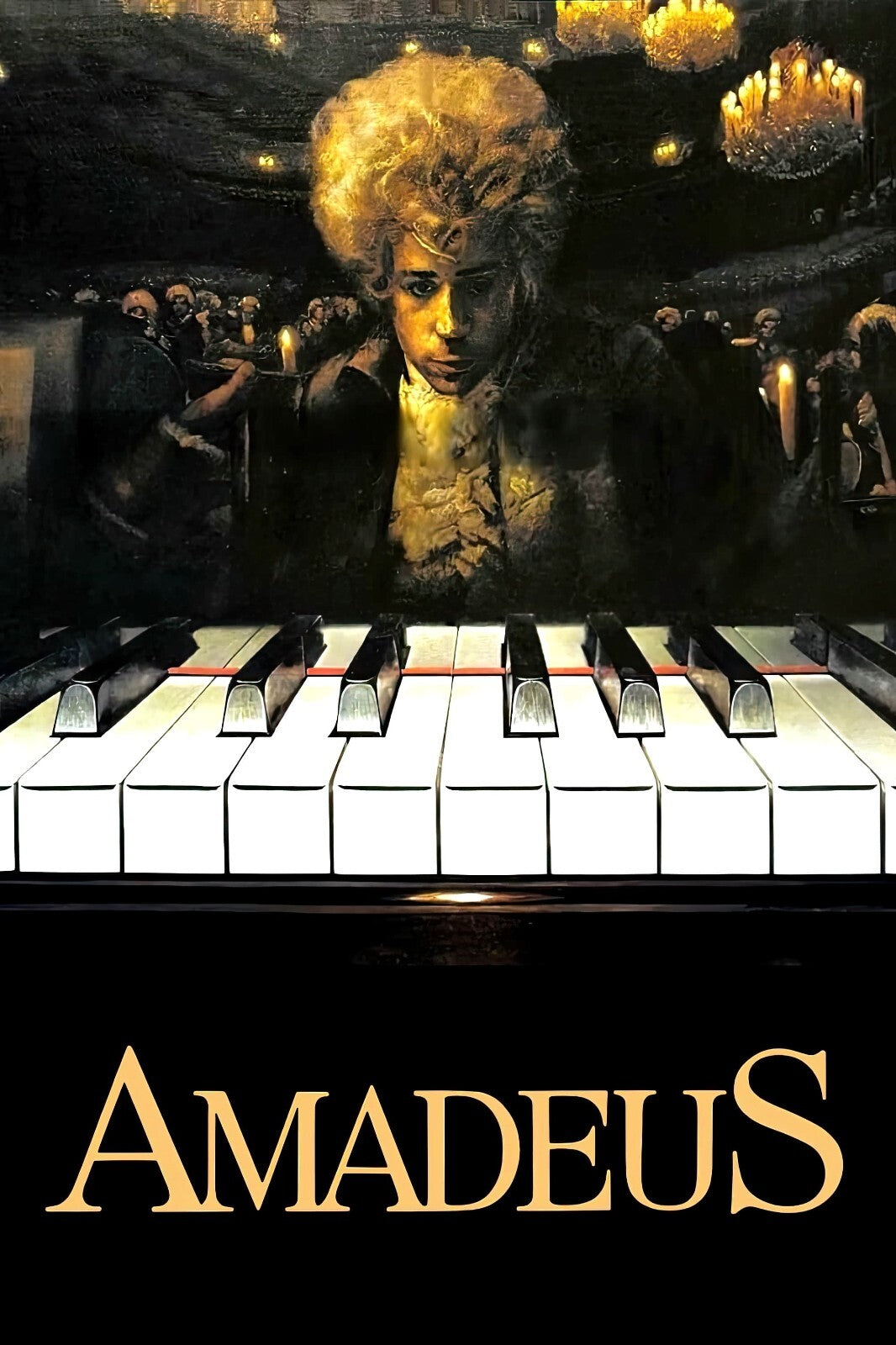 Amadeus 1984 Movie Poster | Tom Hulce as Mozart at the Piano - Movies & TV Poster