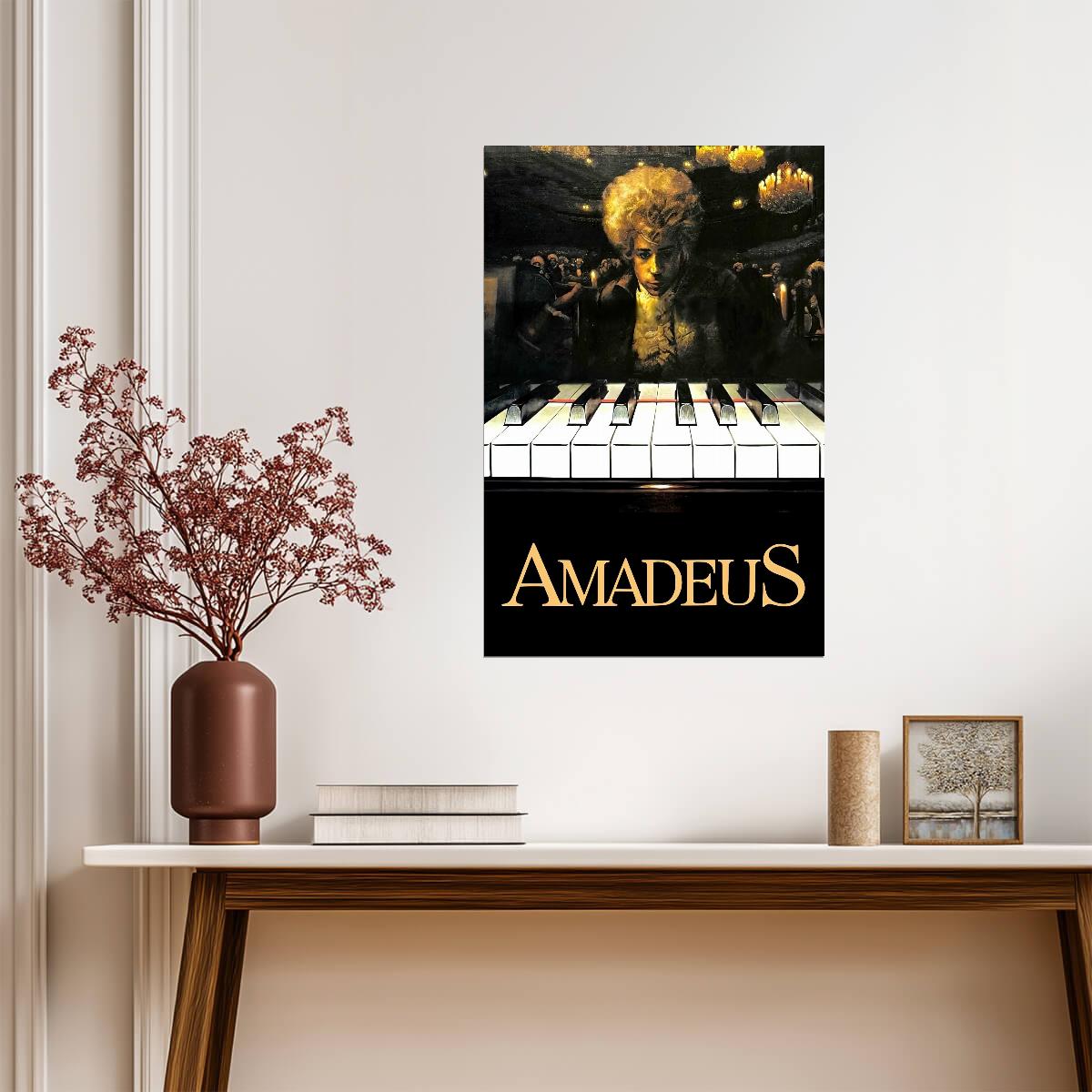 Amadeus 1984 Movie Poster | Tom Hulce as Mozart at the Piano - Movies & TV Poster
