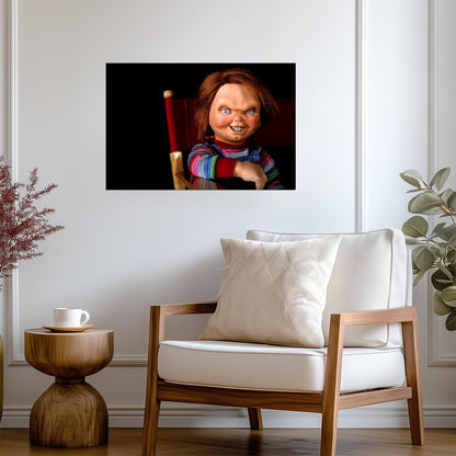 Child's Play 3 Movie Poster | Chucky in a Director's Chair - Movies & TV Poster