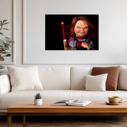 Child's Play 3 Movie Poster | Chucky in a Director's Chair - Movies & TV Poster