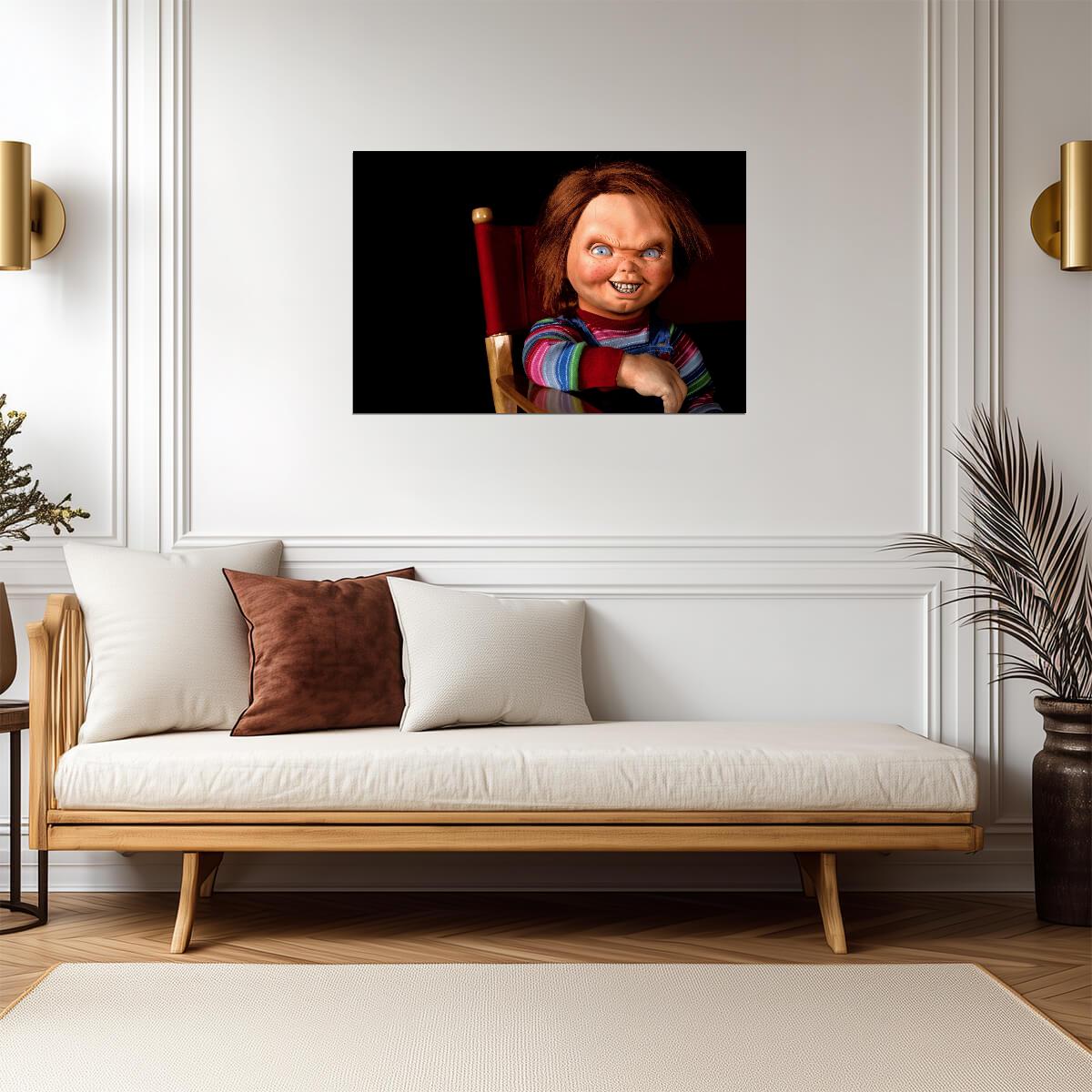 Child's Play 3 Movie Poster | Chucky in a Director's Chair - Movies & TV Poster