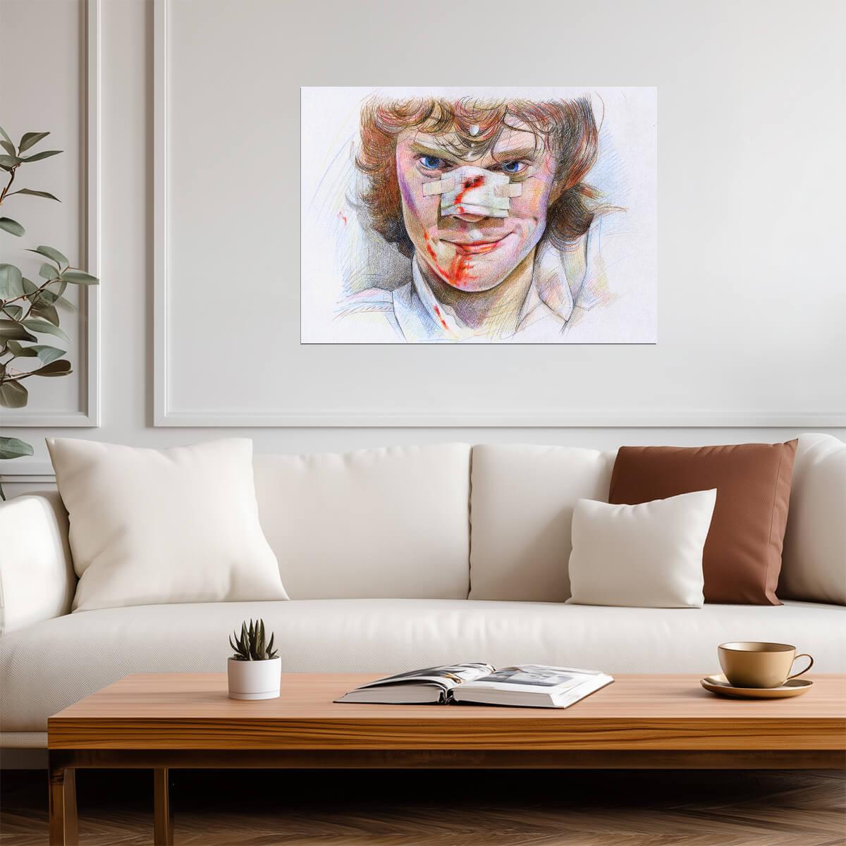 A Clockwork Orange Poster | Alex in Hospital Illustrated Portrait - Movies & TV Poster