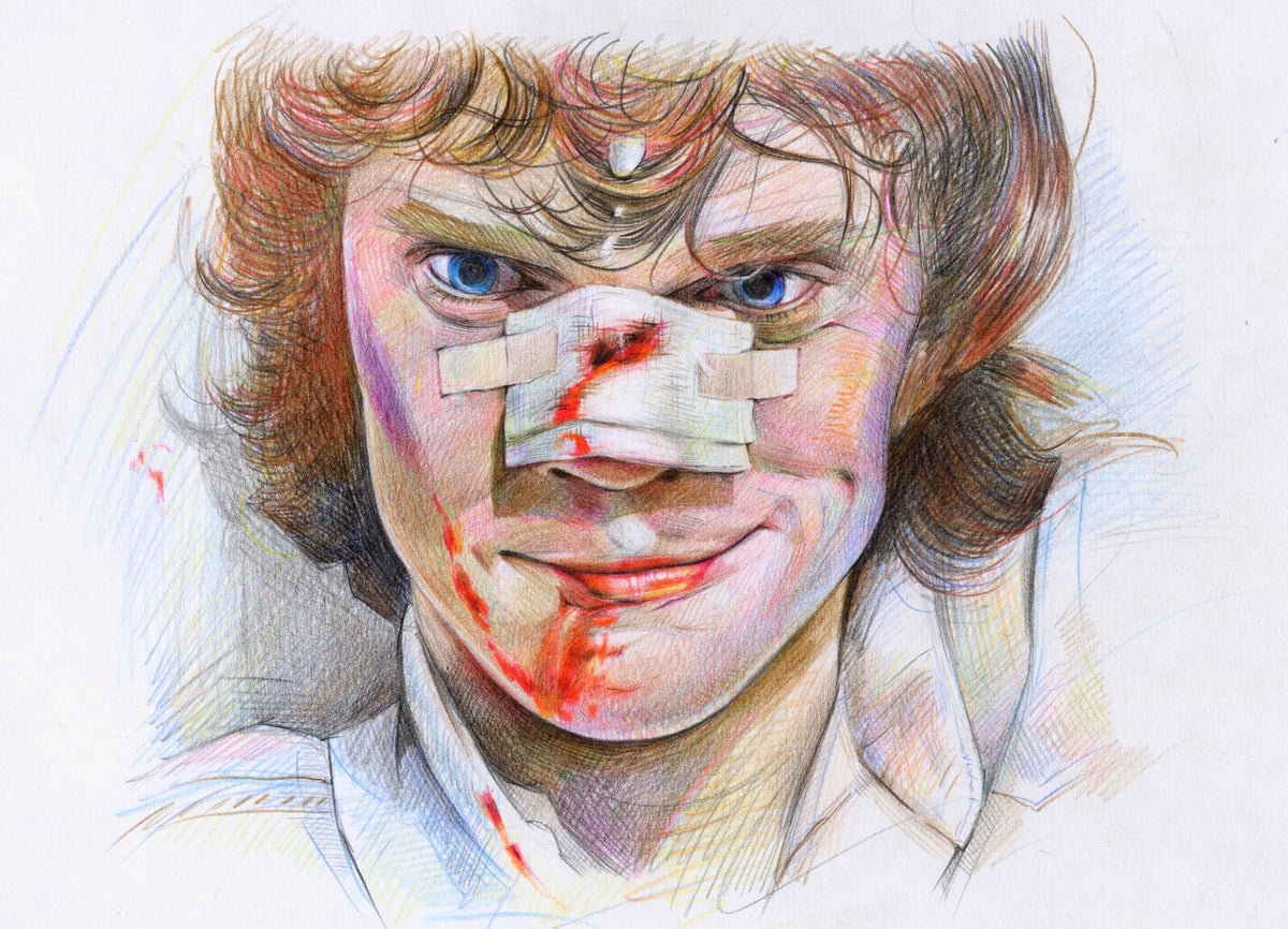A Clockwork Orange Poster | Alex in Hospital Illustrated Portrait - Movies & TV Poster