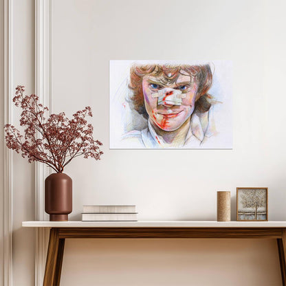 A Clockwork Orange Poster | Alex in Hospital Illustrated Portrait - Movies & TV Poster