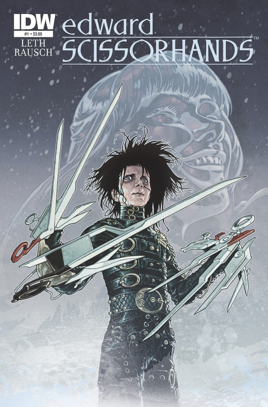 Edward Scissorhands Poster | Snowy Comic Cover Portrait - Graphic & Art Poster