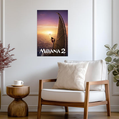 Moana 2 Movie Poster | Sailing into the Sunset - Movies & TV Poster