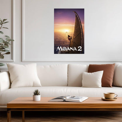 Moana 2 Movie Poster | Sailing into the Sunset - Movies & TV Poster