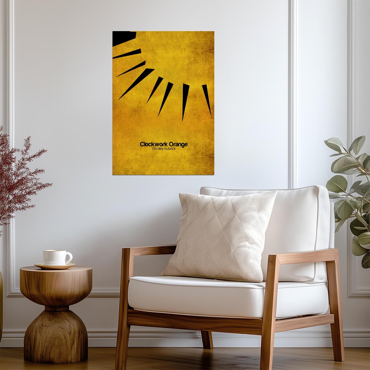 A Clockwork Orange Poster | Minimalist Eye and Eyelash Graphic - Movies & TV Poster