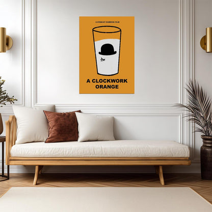 A Clockwork Orange Poster | Milk Glass and Bowler Hat Graphic - Movies & TV Poster
