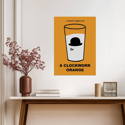 A Clockwork Orange Poster | Milk Glass and Bowler Hat Graphic - Movies & TV Poster