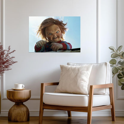 Child's Play 1988 Movie Poster | Chucky Gripping a Knife - Movies & TV Poster