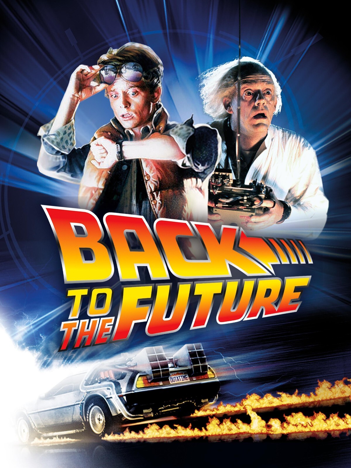 Back to the Future Movie Poster | Marty and Doc Brown with Time Machine - Movies & TV Poster