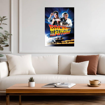 Back to the Future Movie Poster | Marty and Doc Brown with Time Machine - Movies & TV Poster