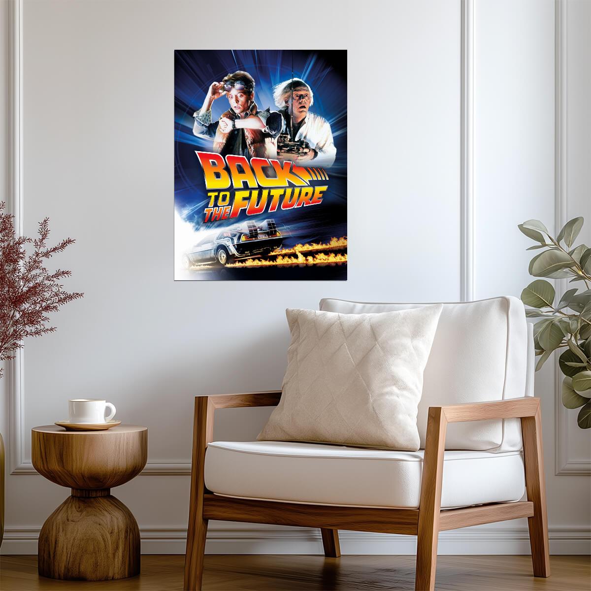 Back to the Future Movie Poster | Marty and Doc Brown with Time Machine - Movies & TV Poster