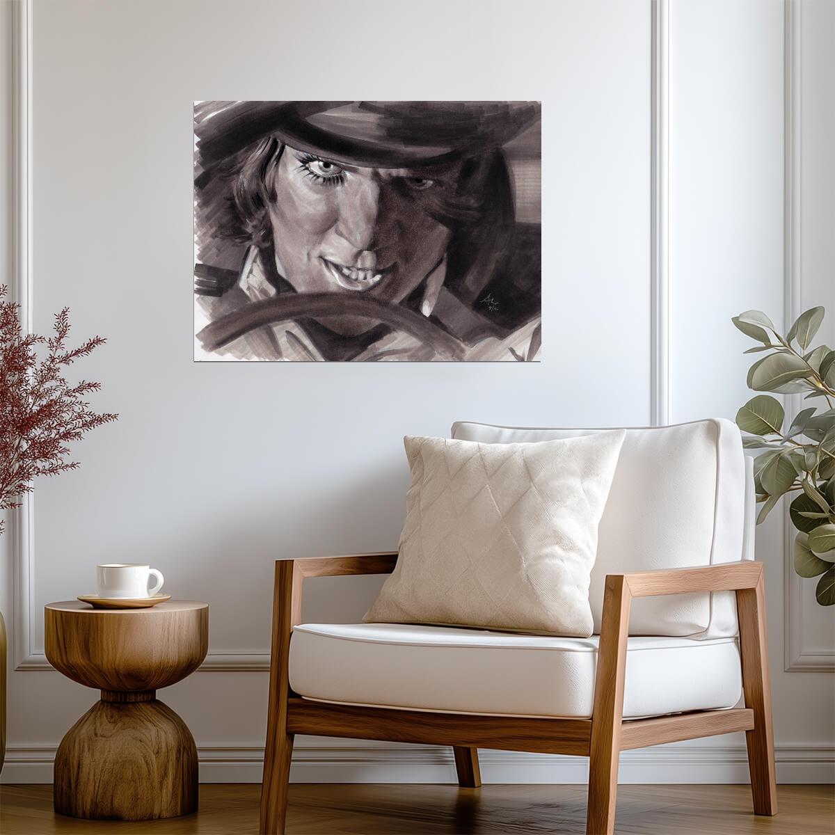 A Clockwork Orange Poster | Alex Driving a Car Illustration - Movies & TV Poster