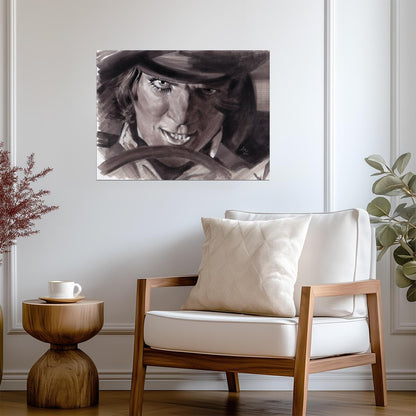 A Clockwork Orange Poster | Alex Driving a Car Illustration - Movies & TV Poster