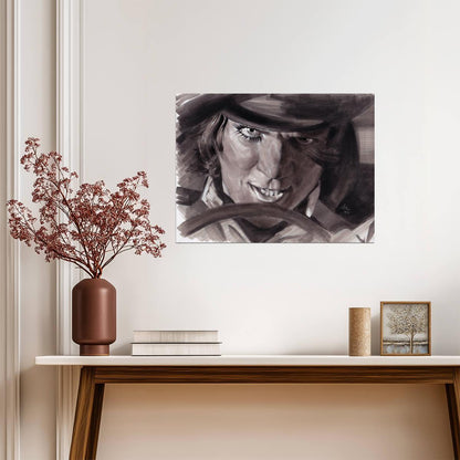 A Clockwork Orange Poster | Alex Driving a Car Illustration - Movies & TV Poster