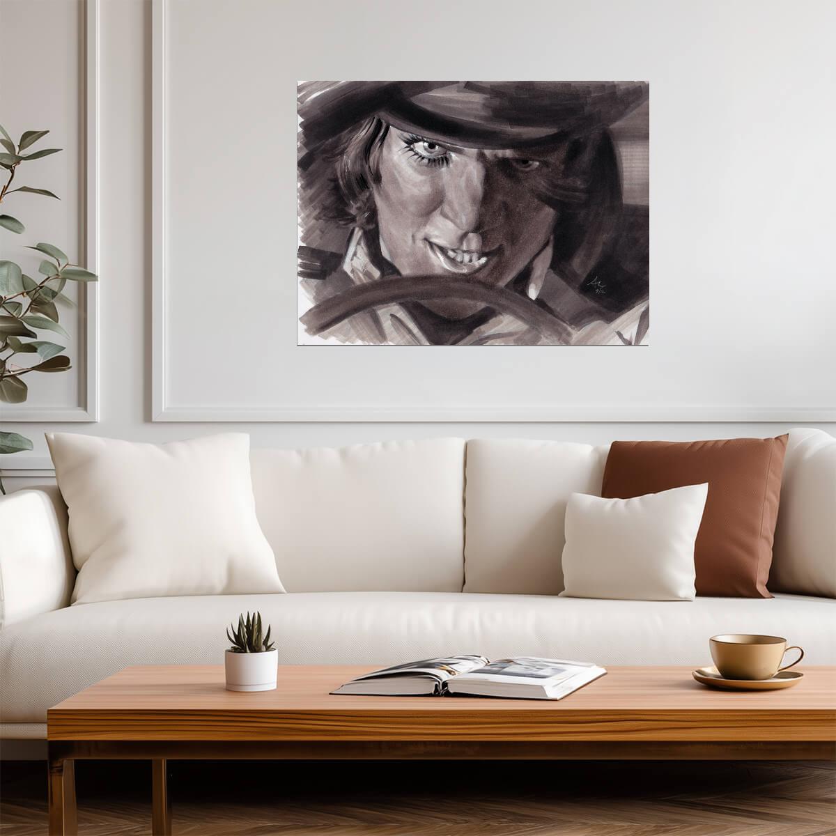 A Clockwork Orange Poster | Alex Driving a Car Illustration - Movies & TV Poster