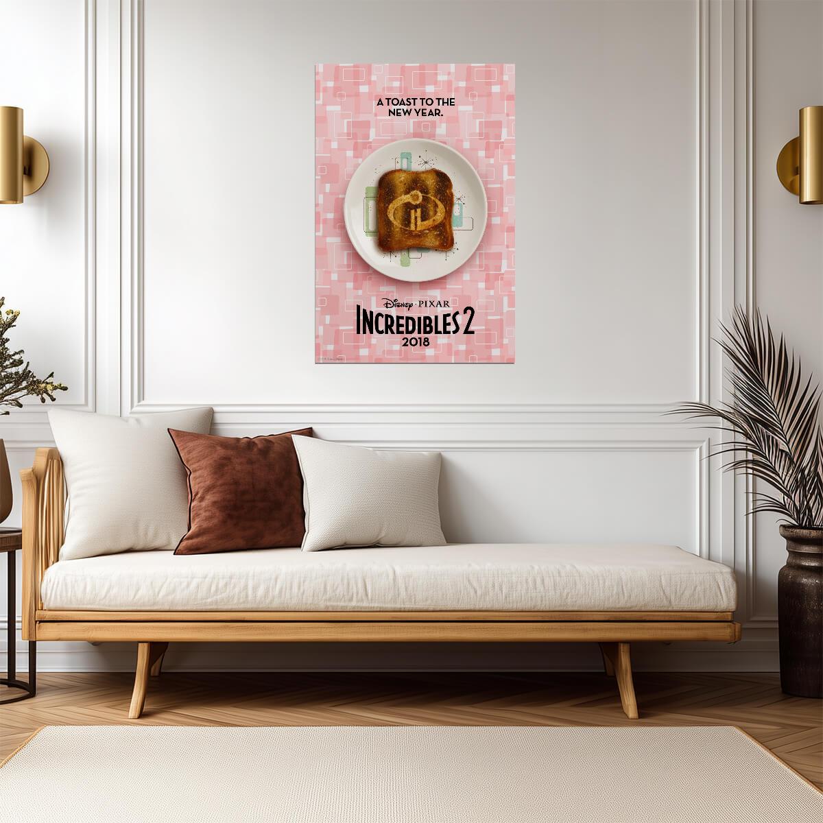 Incredibles 2 Movie Poster | A Toast to the New Year - Movies & TV Poster