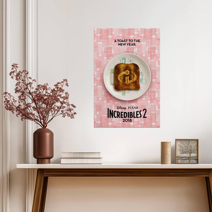 Incredibles 2 Movie Poster | A Toast to the New Year - Movies & TV Poster