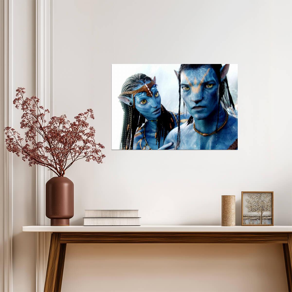 Avatar 2009 Movie Poster | Jake and Neytiri with Drawn Bow - Movies & TV Poster