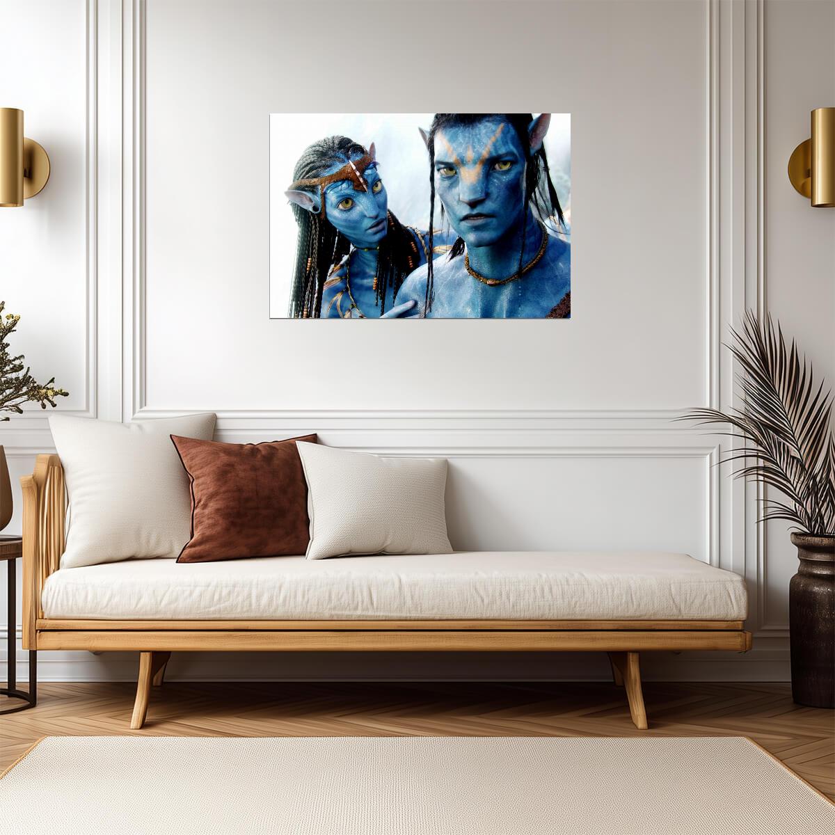 Avatar 2009 Movie Poster | Jake and Neytiri with Drawn Bow - Movies & TV Poster