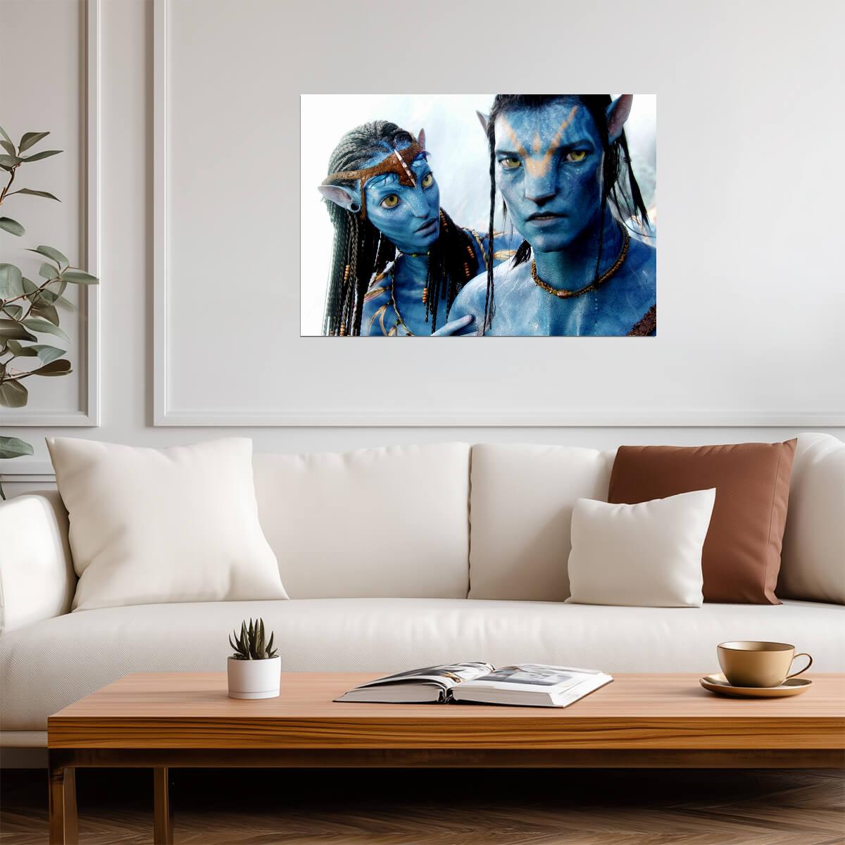 Avatar 2009 Movie Poster | Jake and Neytiri with Drawn Bow - Movies & TV Poster