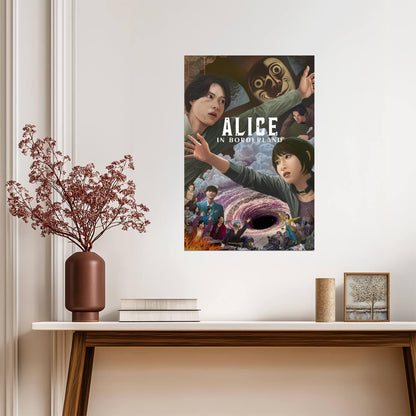 Alice in Borderland Poster | Arisu and Usagi | Illustrated Collage - Movies & TV Poster
